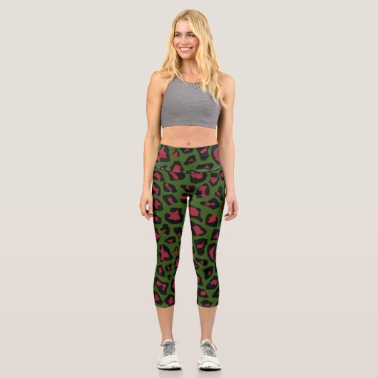 Leggings Capri Motif sans voile Leopard (Recto)