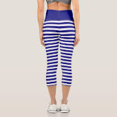 Leggings Capri Motif simple de bande nautique (Verso)