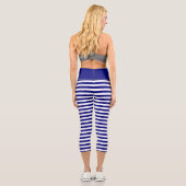 Leggings Capri Motif simple de bande nautique (Verso)