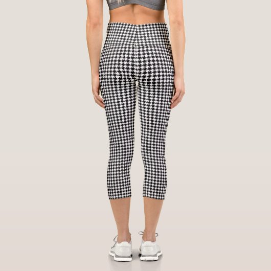 Leggings Capri Motif Sml Houndstooth BW (Verso)