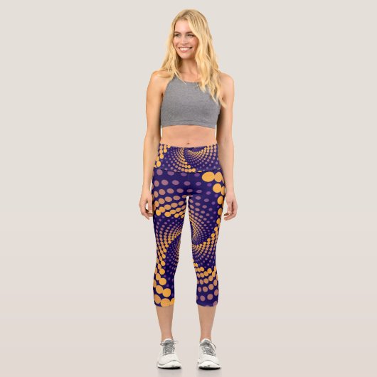 Leggings Capri Motif spiral Vortex (Recto)