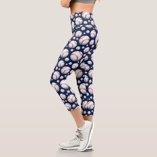 Leggings Capri Motif sportif de baseball (Gauche)