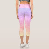 Leggings Capri Motif sumérien mésopotamien rose (Verso)