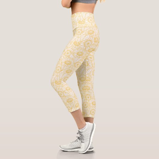 Leggings Capri Motif Sunny Sunflower (Gauche)