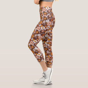 Leggings Capri Motif super Retro Flower Garden