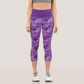 Leggings Capri Motif tendance Purple Paisley (Recto)