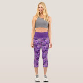 Leggings Capri Motif tendance Purple Paisley (Recto)