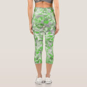 Leggings Capri Motif Triangle Gris Vert (Verso)
