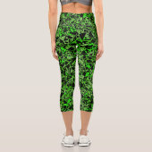 Leggings Capri Motif Triangle Noir Vert (Verso)