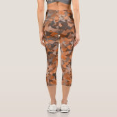 Leggings Capri Motif Triangle Orange Marron (Verso)