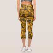 Leggings Capri Motif Triangle Orange Marron (Verso)