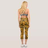 Leggings Capri Motif Triangle Orange Marron (Verso)