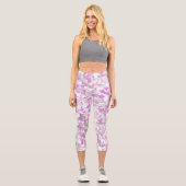 Leggings Capri Motif Triangle Rose Violet (Recto)