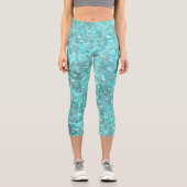 Leggings Capri Motif turquoise (Recto)