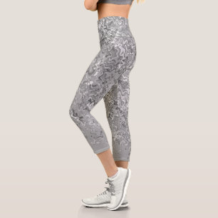 Leggings Capri Motif unique gris chic