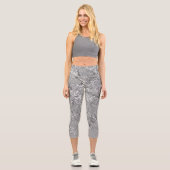 Leggings Capri Motif unique gris chic (Recto)