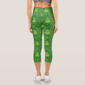Leggings Capri Motif vert orange (Verso)