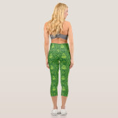 Leggings Capri Motif vert orange (Verso)