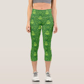 Leggings Capri Motif vert orange (Recto)