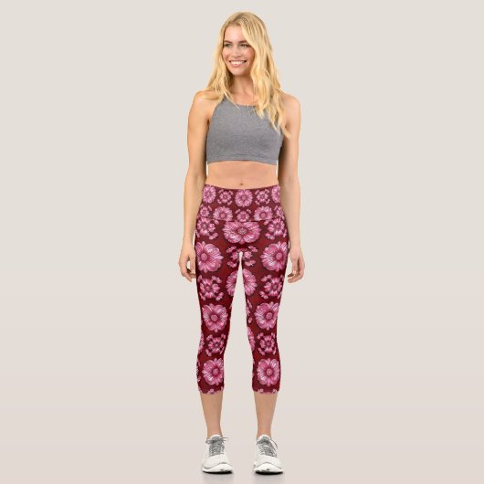 Leggings Capri Motif vibrant multicolore (Recto)