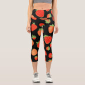 Leggings Capri Motifs de fraises (Recto)