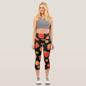 Leggings Capri Motifs de fraises (Recto)