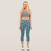 Leggings Capri Mouettes Oiseaux marins (Recto)