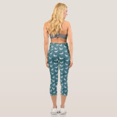 Leggings Capri Mouettes Oiseaux marins (Verso)
