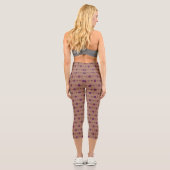 Leggings Capri Mousse de mocha florale (Verso)