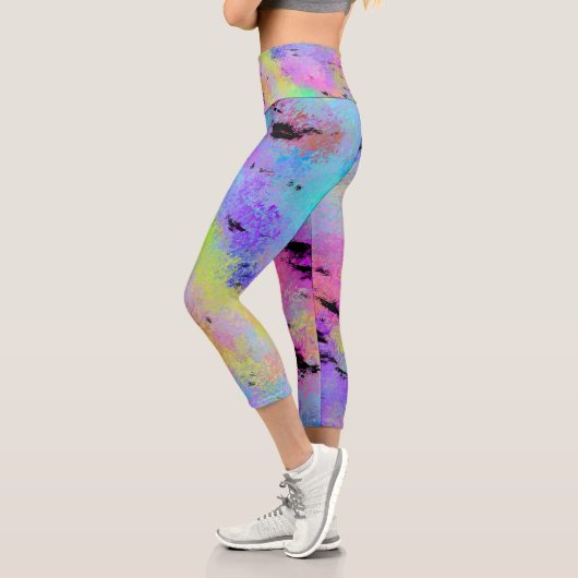 Leggings Capri Multicolor Abstrait (Gauche)