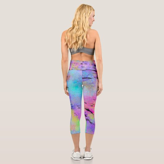 Leggings Capri Multicolor Abstrait (Verso)