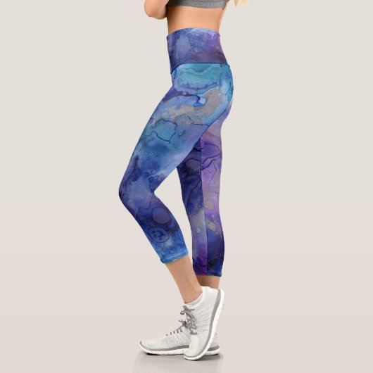 Leggings Capri MultiColor violet  (Gauche)