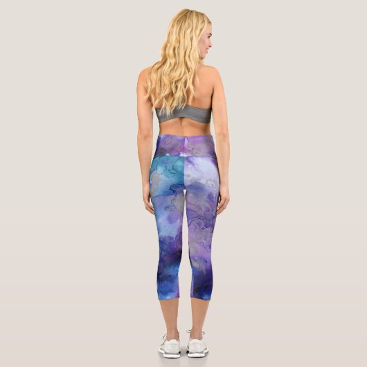 Leggings Capri MultiColor violet  (Verso)