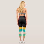 Leggings Capri Multicolore à bande (Verso)