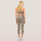 Leggings Capri Mur de briques brunes Un design original (Verso)