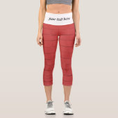 Leggings Capri mur de briques rouges (Recto)