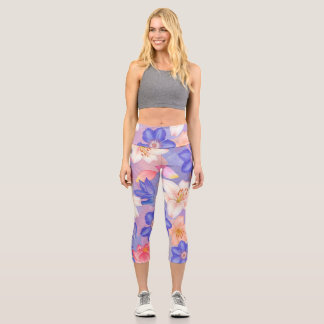 Leggings Capri Mur de fleurs