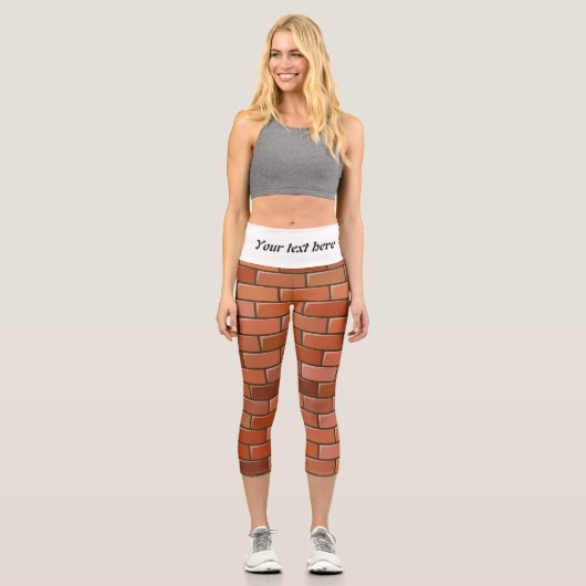 Leggings Capri mur en brique (Recto)