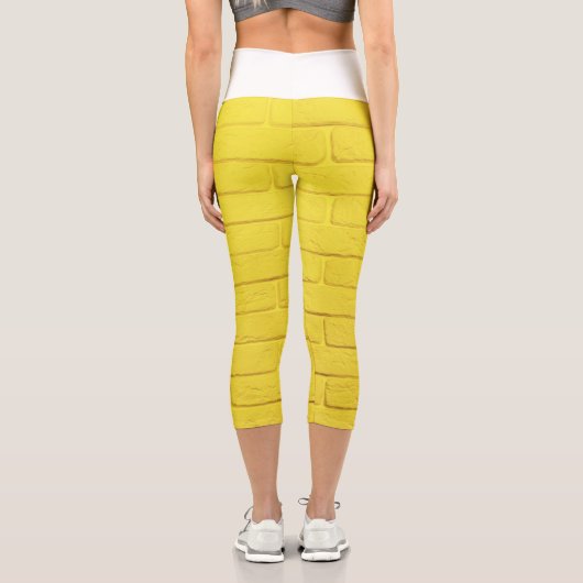Leggings Capri mur en brique jaune (Verso)
