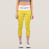 Leggings Capri mur en brique jaune (Recto)