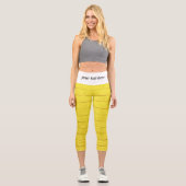 Leggings Capri mur en brique jaune (Recto)