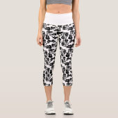 Leggings Capri Musique Motif de guitare électrique sur mesure (Recto)