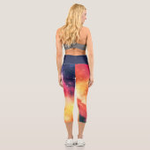 Leggings Capri Nébuleuse Cosmique Radieuse (Verso)