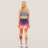 Leggings Capri Nébuleuse Cosmique Radieuse (Recto)