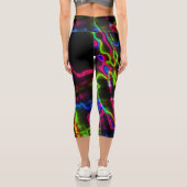 Leggings Capri Neon Bright Capri Yoga Pants (Verso)