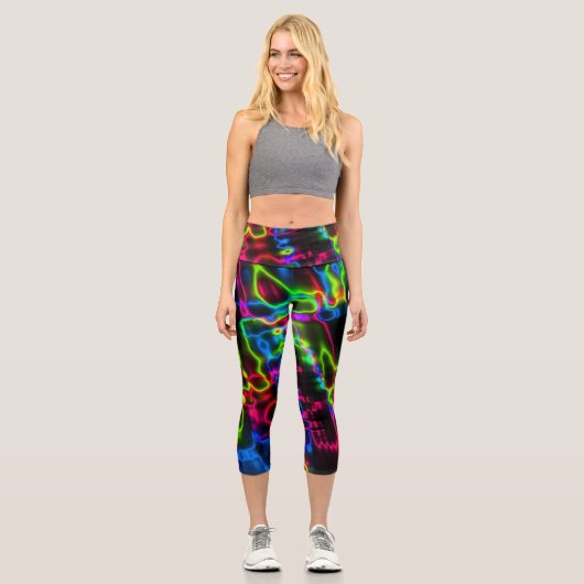 Leggings Capri Neon Bright Capri Yoga Pants (Recto)