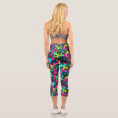 Leggings Capri Neon Camouflage Pattern (Verso)