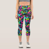 Leggings Capri Neon Camouflage Pattern (Recto)