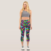 Leggings Capri Neon Camouflage Pattern (Recto)