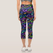 Leggings Capri Néon Dinosaures (Verso)